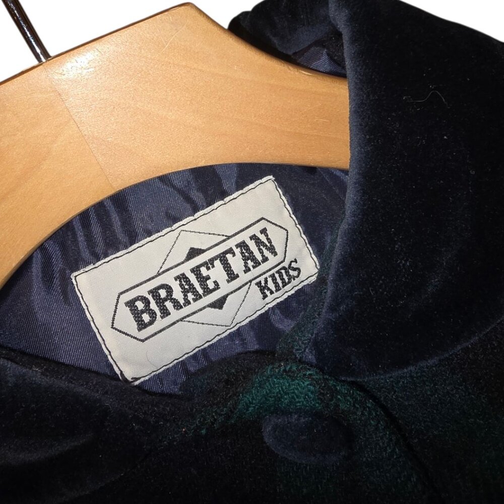 NWOT BRAETAN 100% Wool Toddlers Plaid Coat sz 3T - Picture 7 of 8
